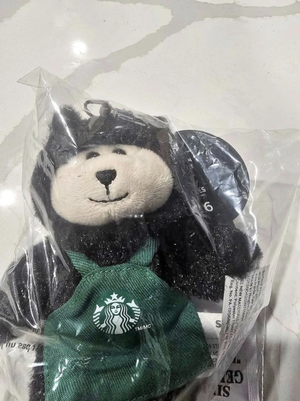 Starbucks Black Cat Bearista Plush Bag Charm/keychain